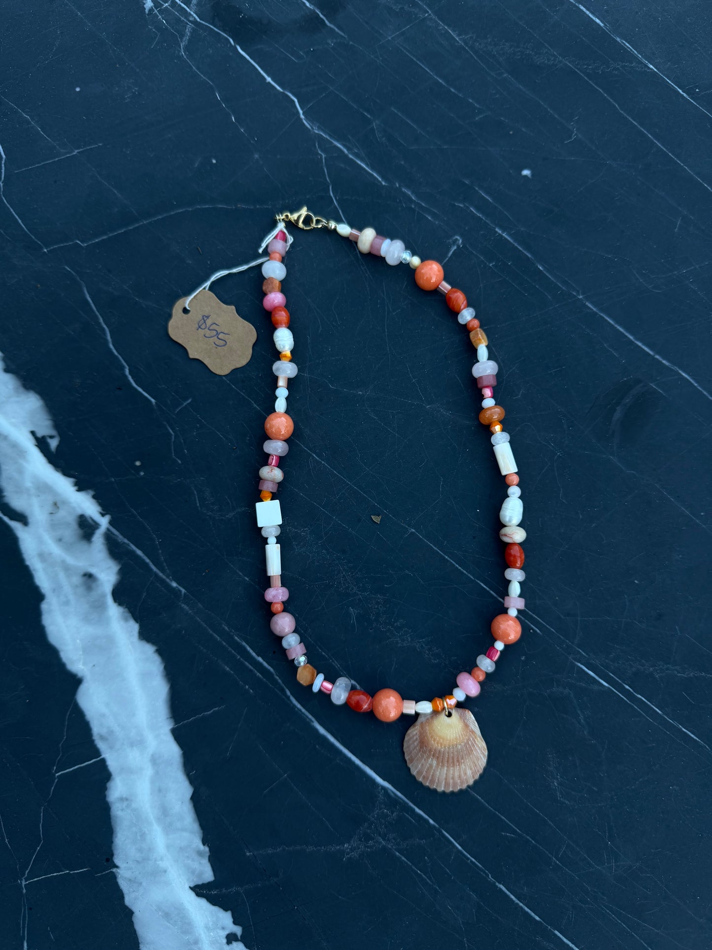 Orange Scatter Necklace